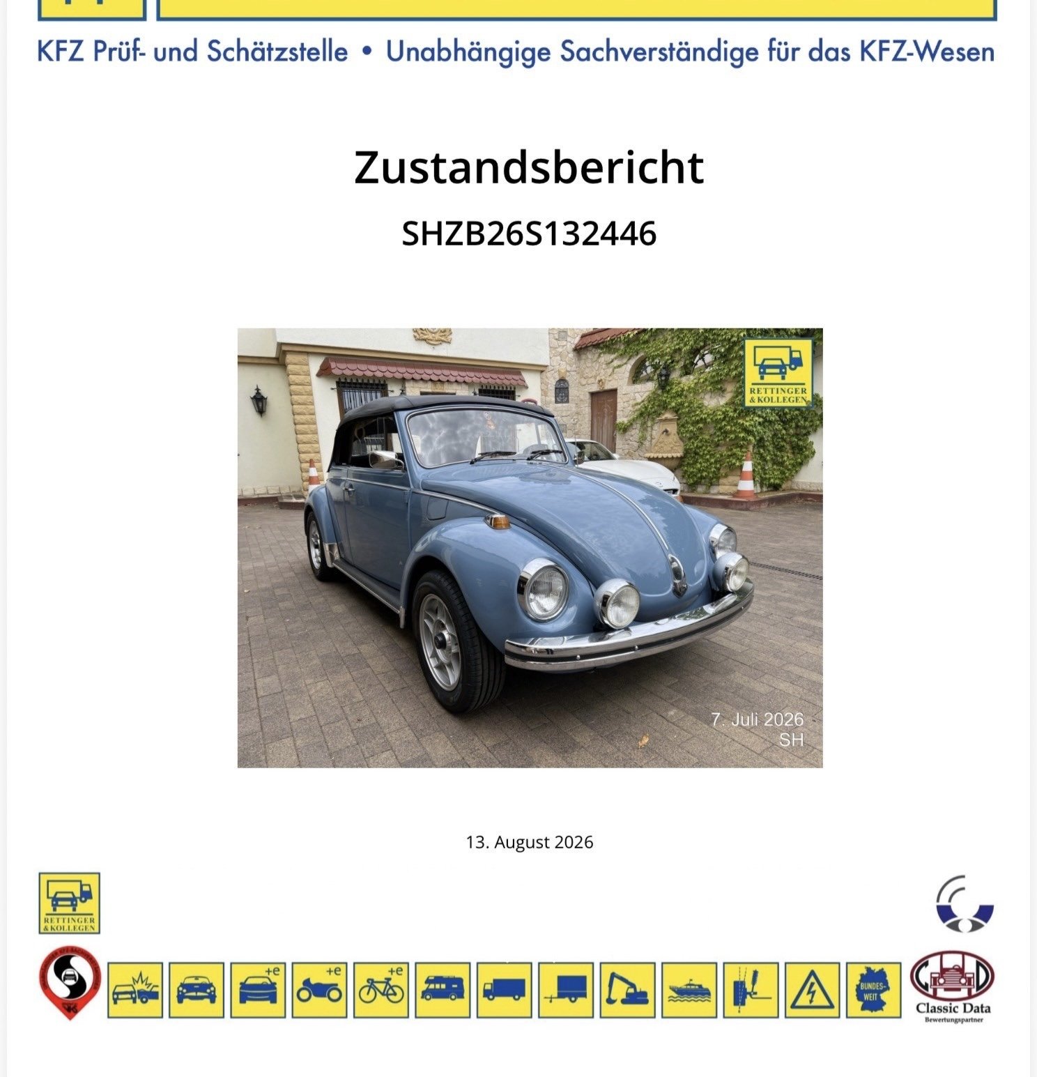 1972 VW Beetle - Käfer 1302 Cabriolet Original-Auslieferungsfarbe Solex-Doppelvergaser, Ölkühler, VDO-Instrumente, Sportsitze, H-Kennzeichen + Zustandsbericht, foto 2