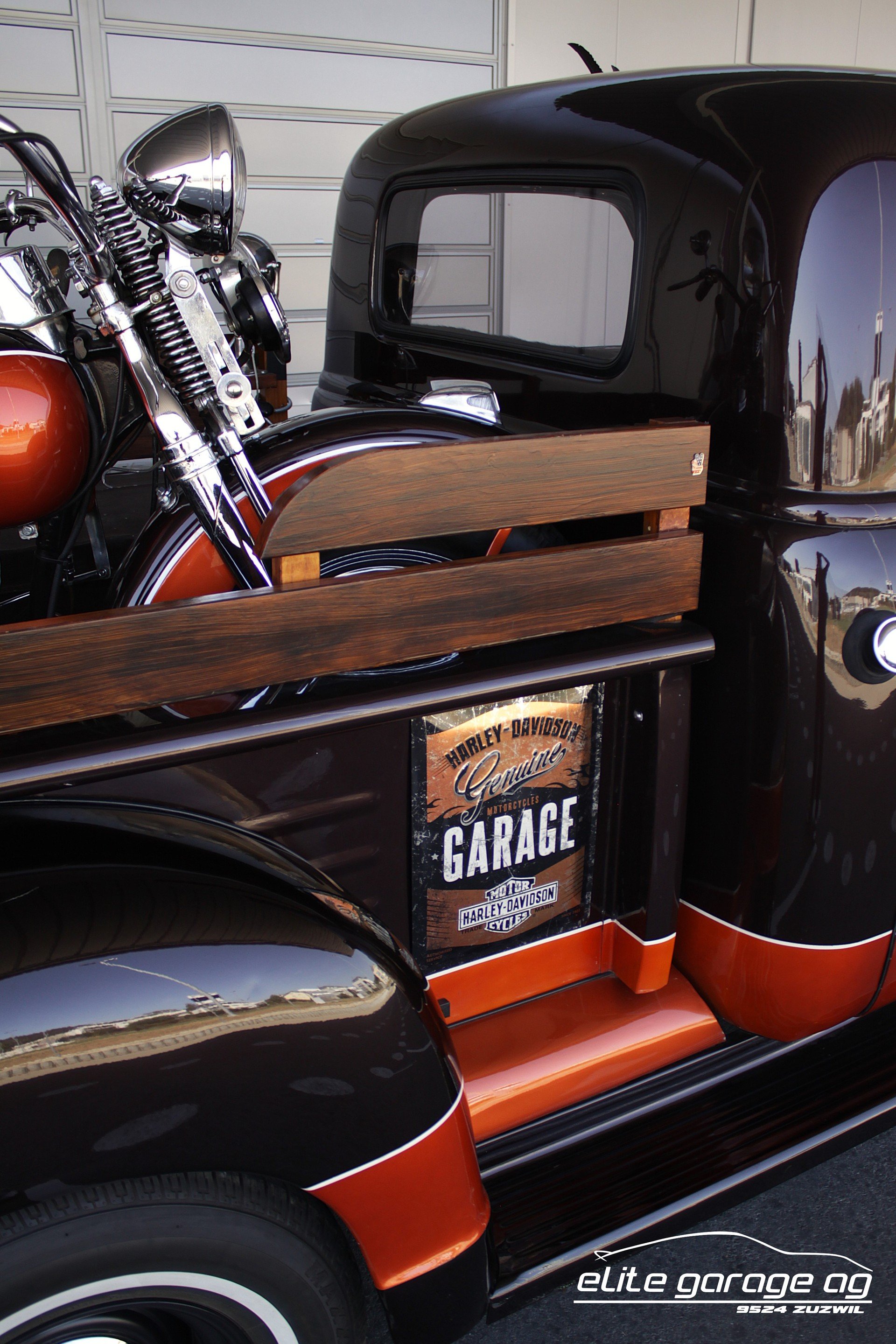 1954 Chevrolet Pick-Up - Pick Up 3100 + Harley Davidson Flathead WL50 (VETERANENGEPRÜFT), foto 11