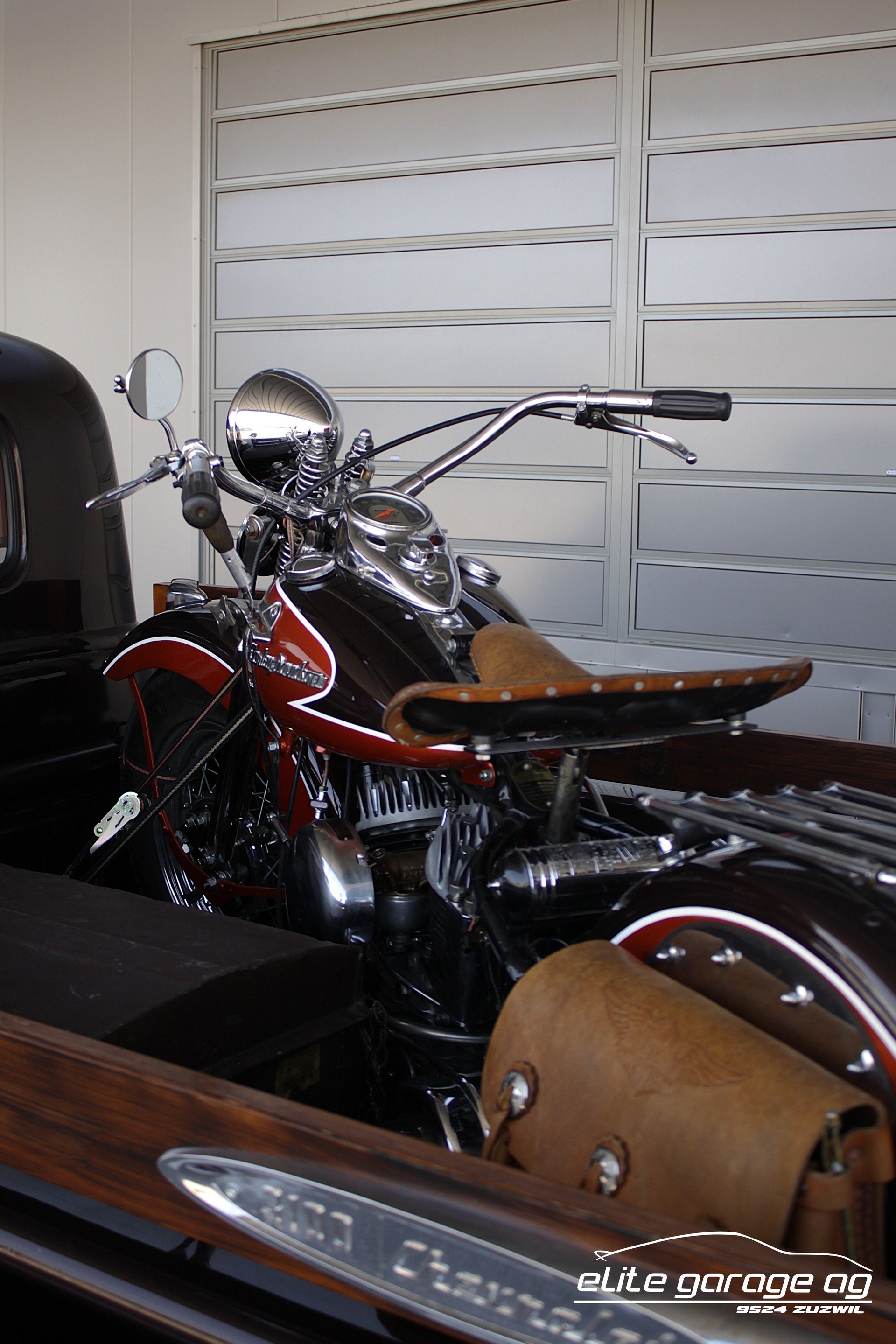 1954 Chevrolet Pick-Up - Pick Up 3100 + Harley Davidson Flathead WL50 (VETERANENGEPRÜFT), foto 12
