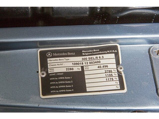 1970 Mercedes-Benz S-Class - 300 SEL 6.3, schöner Zustand,von Rosier Classic..., foto 8